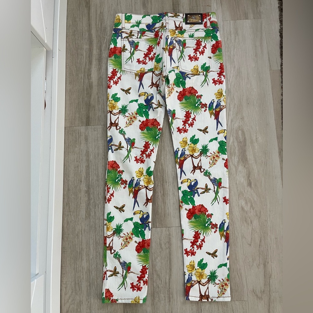 Etro White Forest Printed Denim Skinny Jeans 28 - Picture 2 of 12